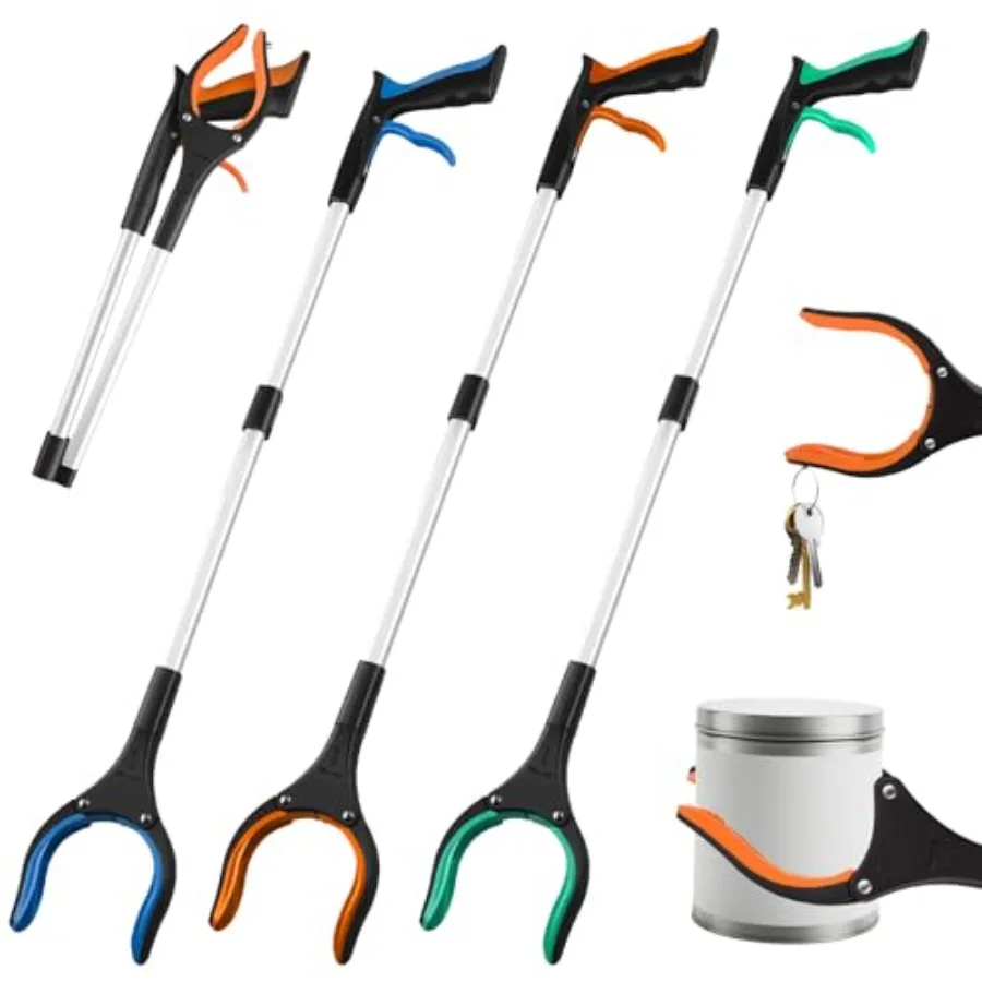 

Grabber Reacher Tool, 3-Pack 32" Foldable Reacher Grabber Pickup Tool with 360° Rotating Jaw and Magnetic Tip, GarbageTrash Pic