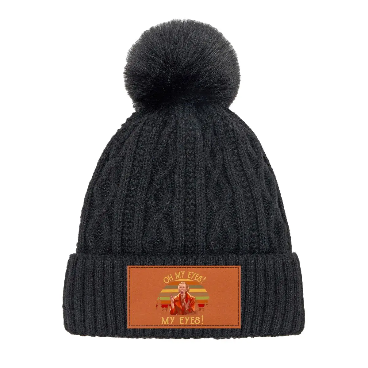 

Плюшевая термовязаная шапка Silly Sass Ball с шуткой для глаз