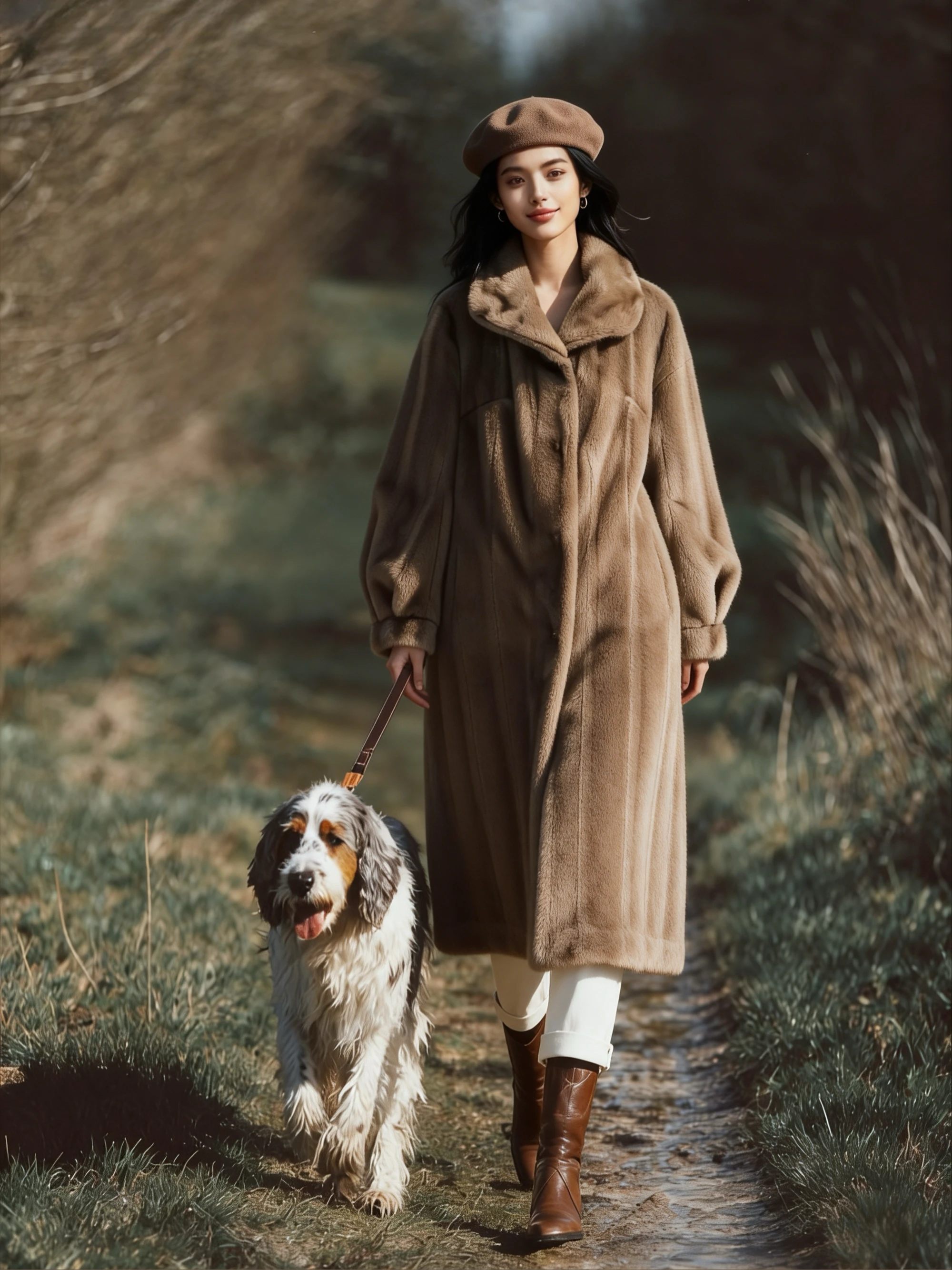 

Ele Long Thi Fur Jaet, женское модное свободное зимнее пальто, верхняя одежда из норковой кожи, экологически чистая молодежная шуба