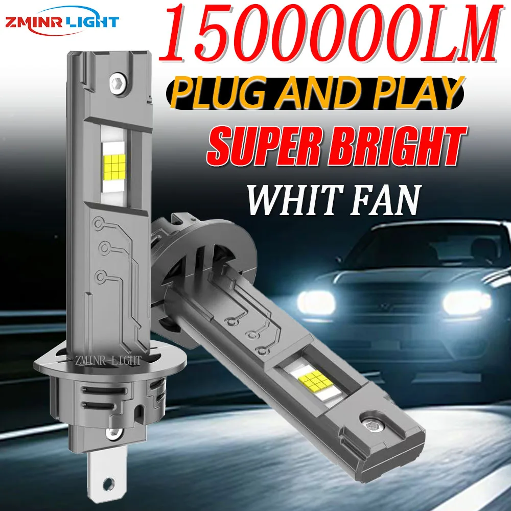 

Светодиодная лампа H1 CANBUS, мощная автомобильная фара 1200W 1500000LM, суперяркая лампа, турбо-мини дизайн, автомобильная фара Plug&Play 12V 24V