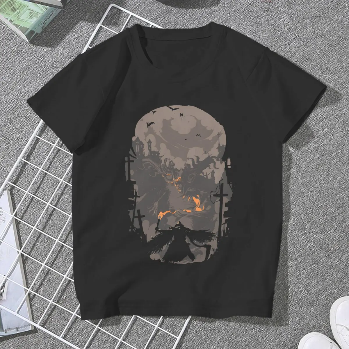 Game Dark Souls Blood Encounter T Shirt Punk Women's Tees Summer Harajuku O-Neck Polyester TShirt