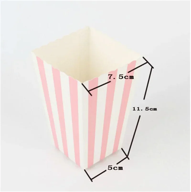 6pcs Popcorn Box/Cup Theme Party Decoration For kids Happy Birthday Christmas Wedding Party Baby Shower Supplies