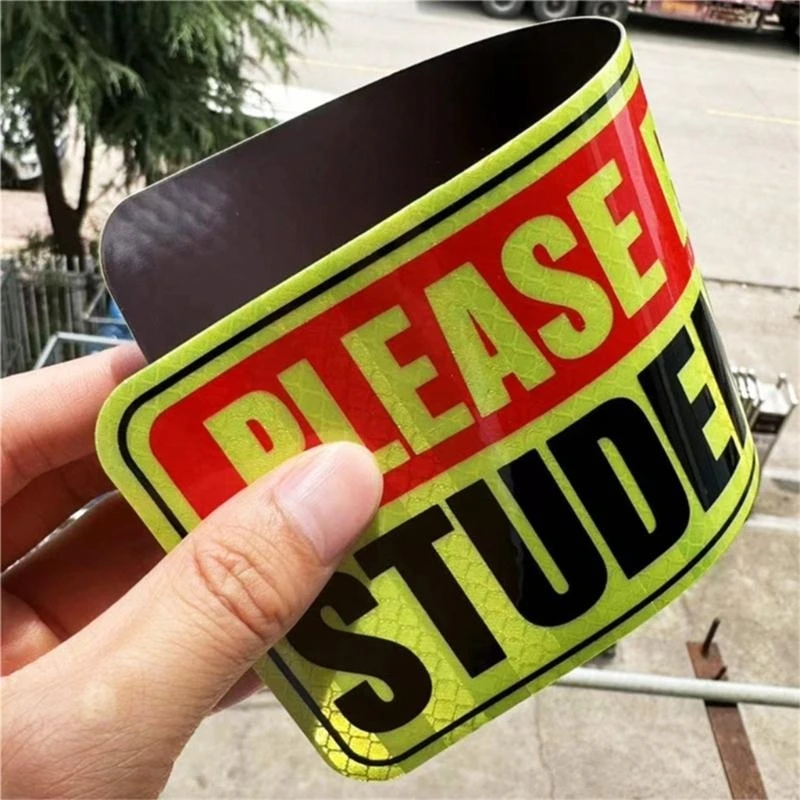 

Driver Bumper Reflective Sticker Safety Warning Driver Magnet Car Student Driver Magnet Reusable Signs