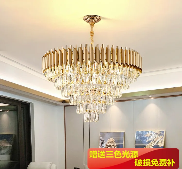 Luxury  Crystal Chandelier In Dining Room European Style Villa Restaurant Bedroom Lamps Simple Living Room Pendant Lights