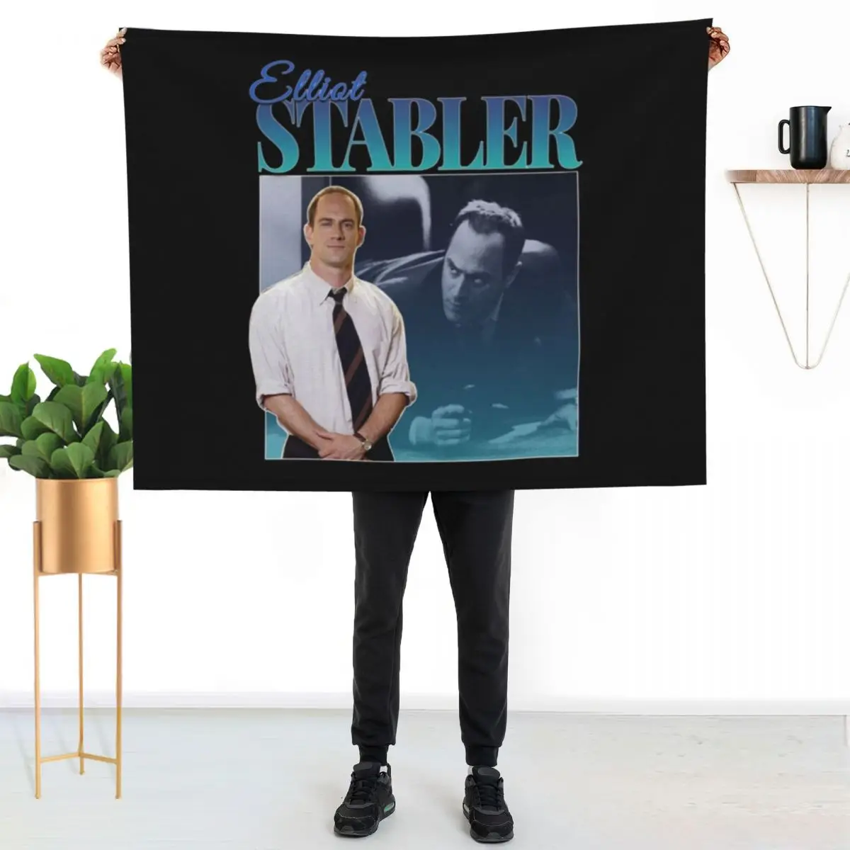 Elliot Stabler Throw Blanket Flannels Luxury Thicken Camping decorative Bed Giant Sofa Blankets
