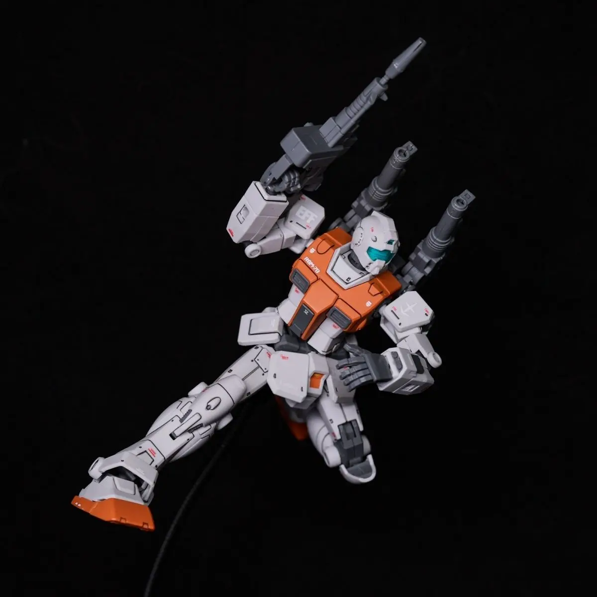 GK Gaoke HG 1/144 RGM-79 GM Moroccan Double Cannon Ver Front Type Model Kit Assembly Action Figures Robot Plastic Model Toy Gift