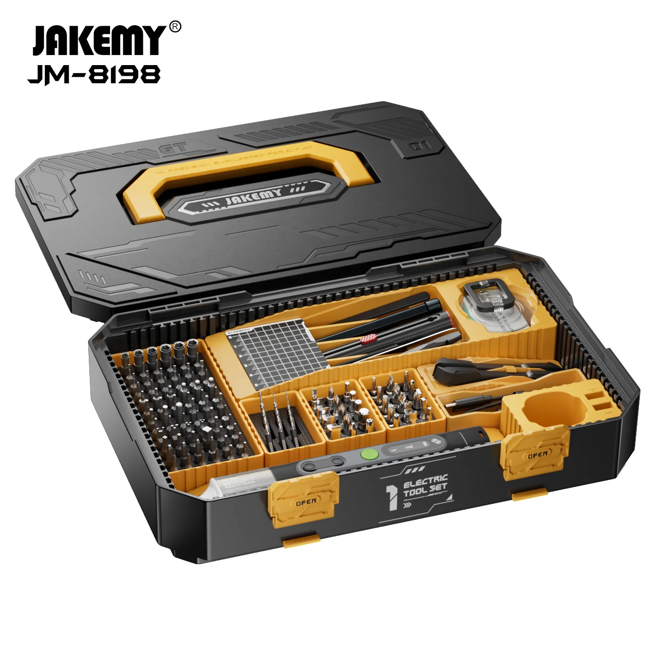 JM-8198 135 in 1 Cordless Electric Screwdriver Tool Set  for Phone Laptop Screwdriver Set Repair Electric Modular Tool Set