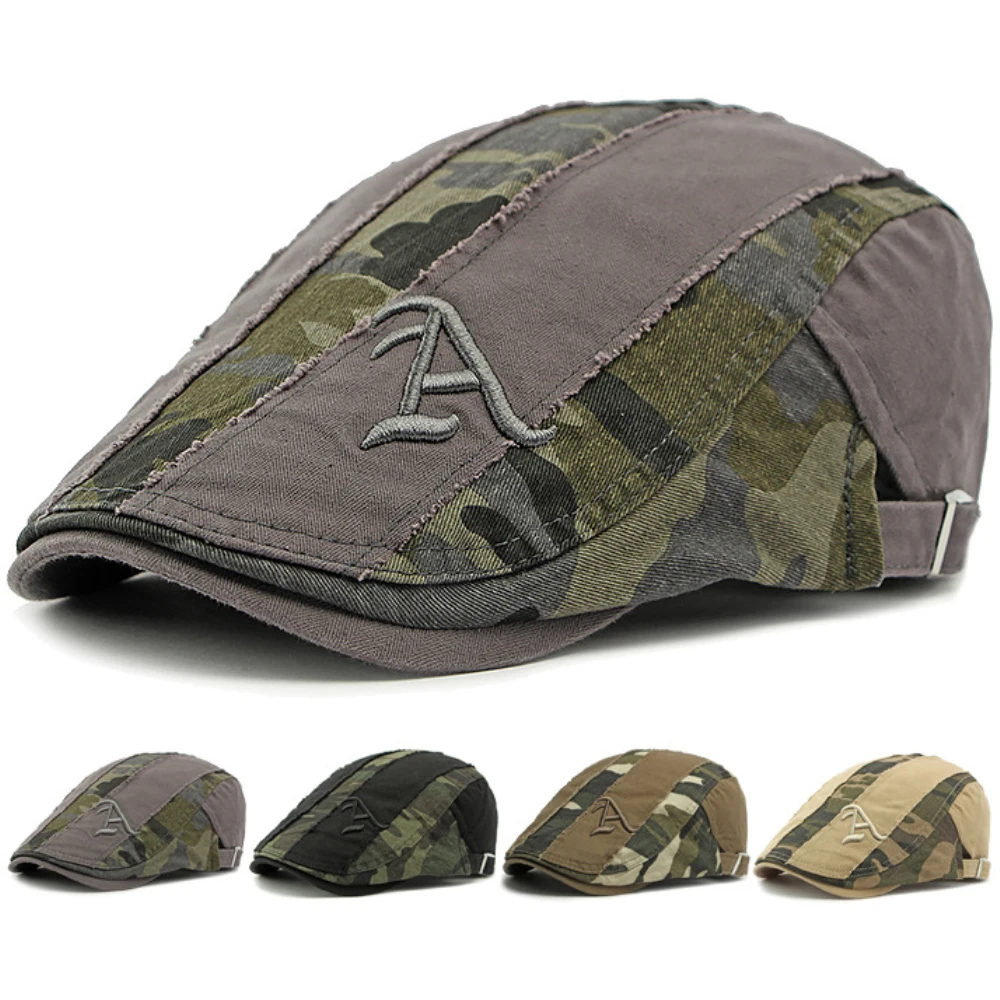 

HT4398 Berets Spring Summer Autumn Caps for Men Women Vintage Artist Painter Beret Hat Male Female Ivy Flat Cap Cotton Beret Cap