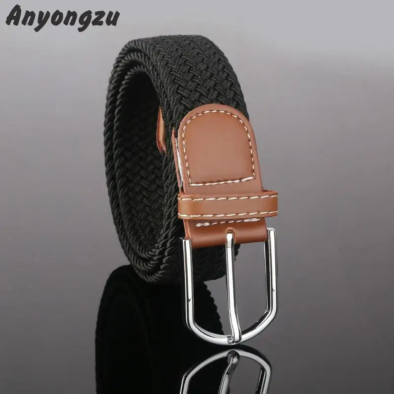 

Men Women Elastic Knitted Canvas Belt Super Quality Competitive Price Joker Trendy Waistband Multiple Colors Available