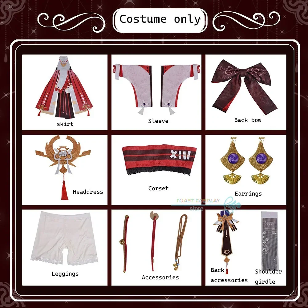 Yae Miko Game Cosplay Genshinimpact Yae Miko Costume Cosplay per le donne di carnevale abiti Sexy Costume da festa parrucca scarpe Set completo