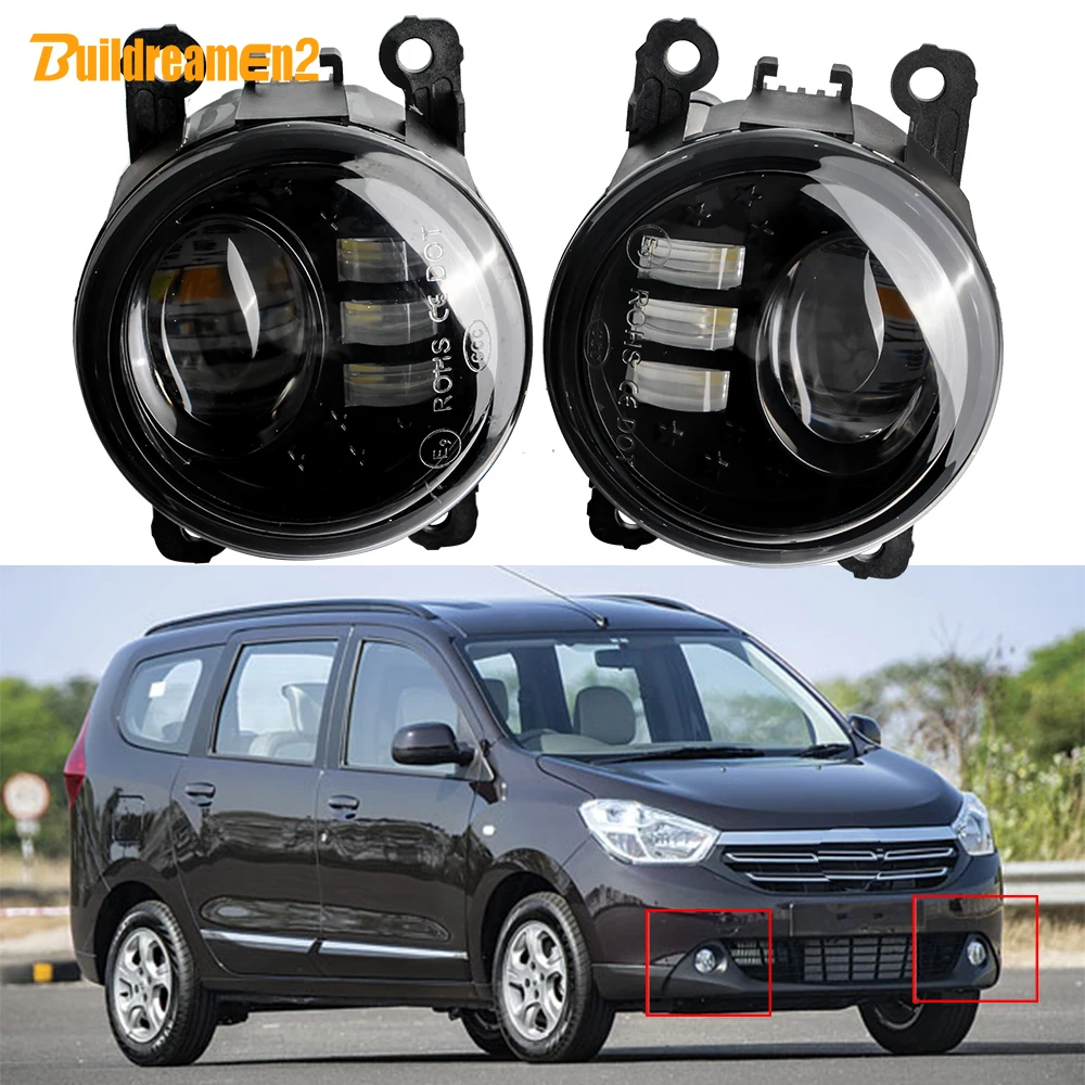 2 Pieces 30W H11 Car Front LED Lens Fog Light Accessories For Renault Dacia Lodgy 2012 2013 2014 2015 2016 2017 2018