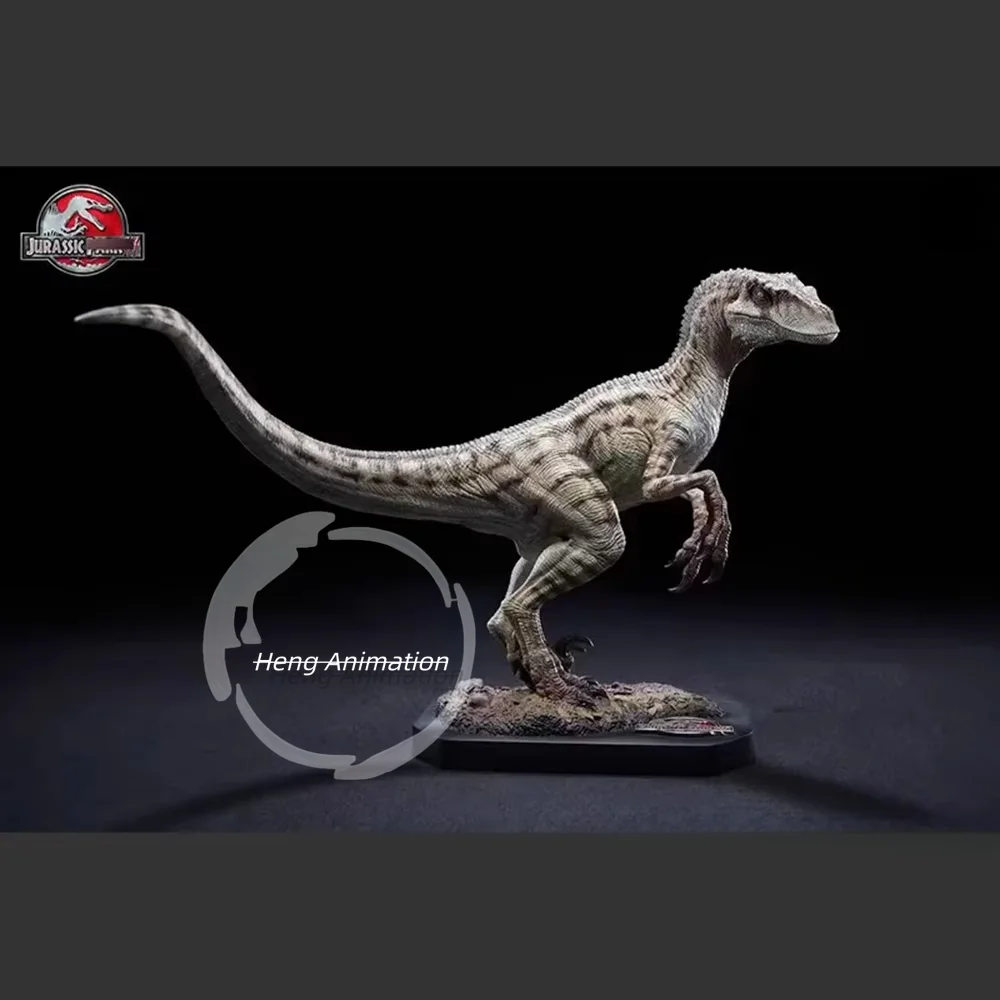 In Stock Velociraptor White Queen, Authentic Jurassic Dinosaur, 1/10 Scale Statue Model Toy, 45cm, Collector's Item
