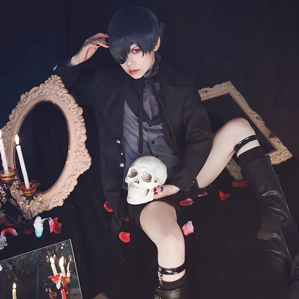 Anime Kuroshitsuji Black Butler Costume Cosplay Demon Suit Ciel Phantomhive Costume Cosplay Halloween per donna uomo