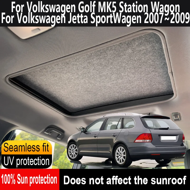 

Car Sunroof Insulation Roof Visor For Volkswagen Golf 2007~2009 2008 MK5 Anti-UV Electrostatic Adsorption Sky Curtain Sunshade