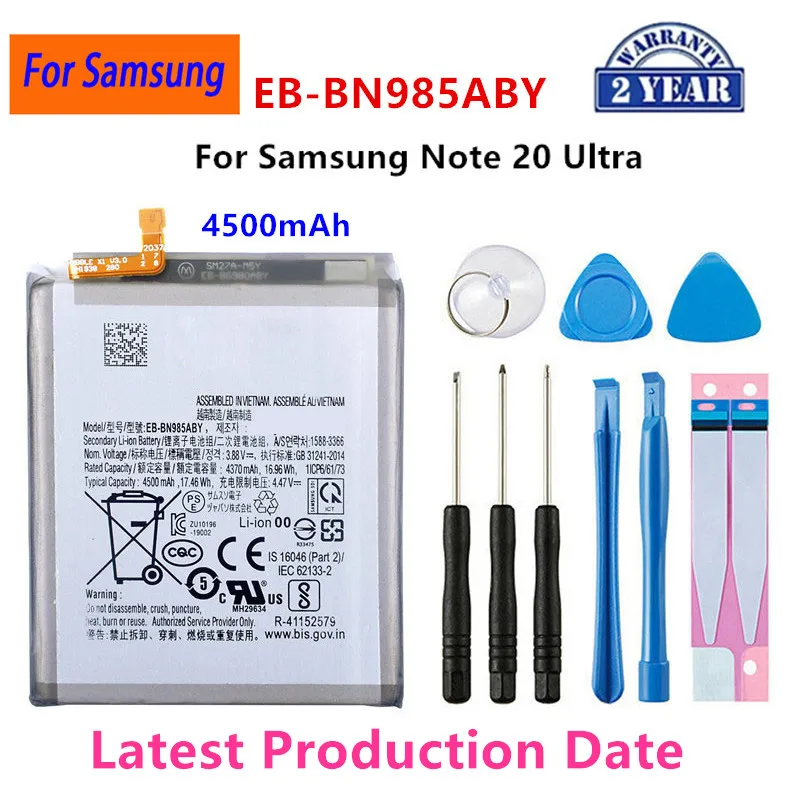 Brand New EB-BN985ABY 4500mAh Replacement Battery For Samsung Galaxy  Note 20 Ultra Note20 Ultra Phone Batteries+Tools