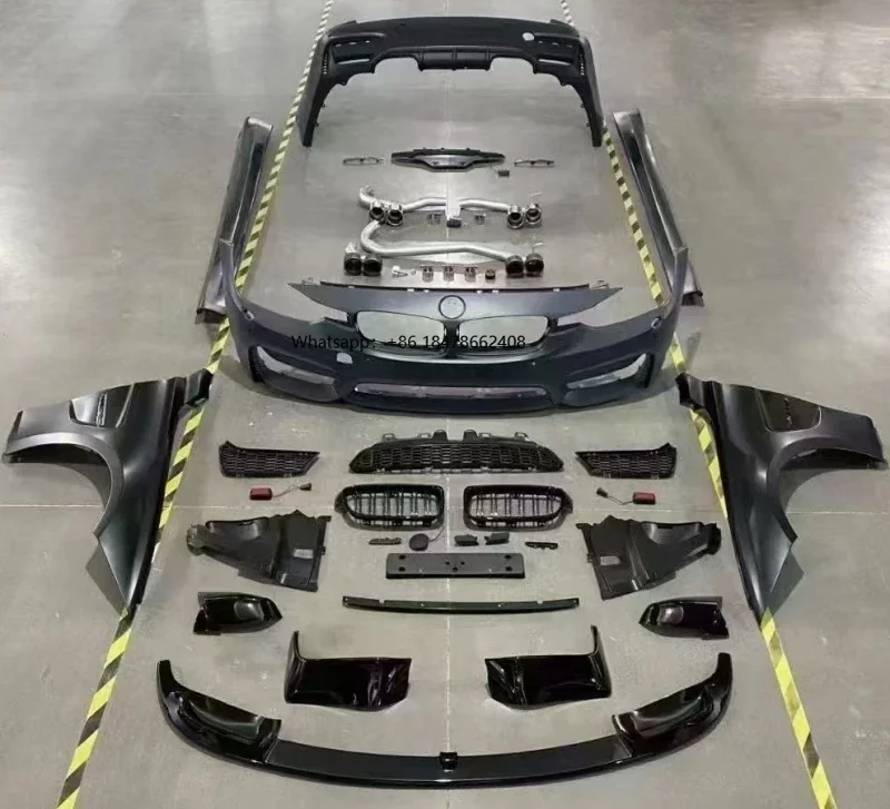 For  F30 F35 M3 Whole  Body Kit 2012-2019 3Series Car Bumper Fenders Side Skirts Rear Bumper and GTS Style Hood Auto Parts