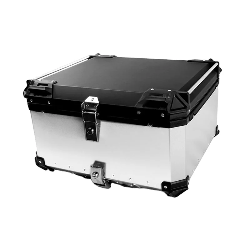 

100L Large Capacity Motorcycle Tail Box Aluminum Alloy Top Case For Delivery Food Scooter Waterproof Crash-Proof