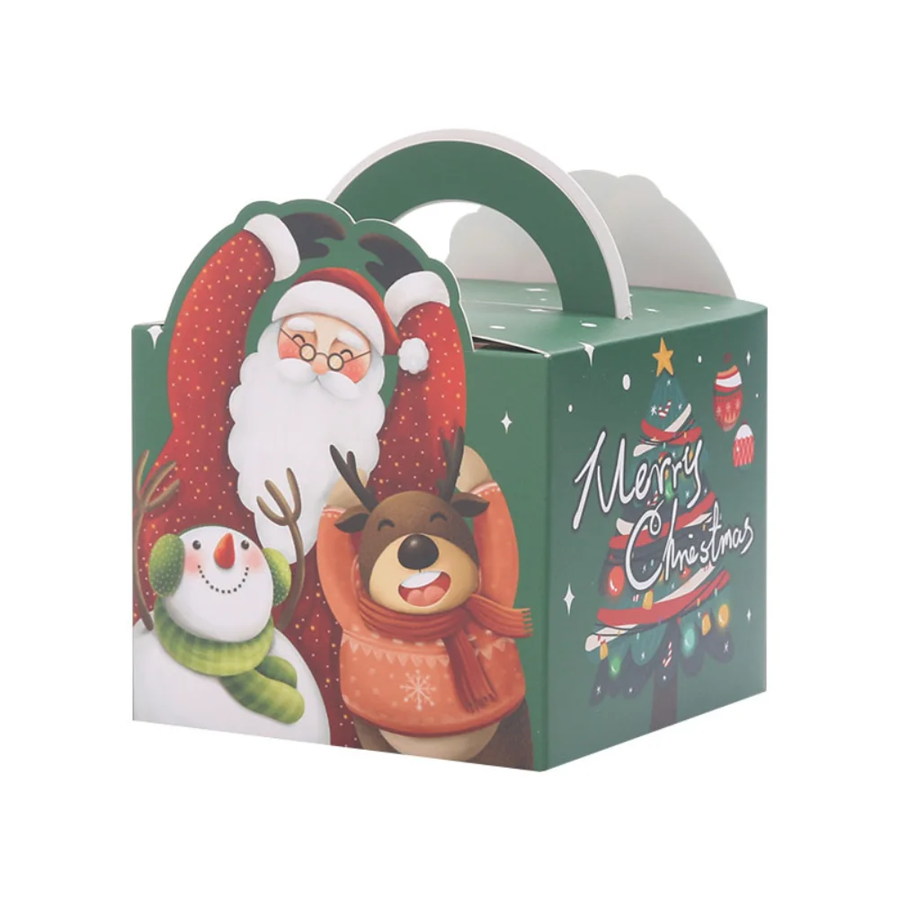 Christmas Paper Gift Box Bags Christmas Decorations For Home Natal Cookie Candy Chocolate Bag New Year Packaging Supplies New