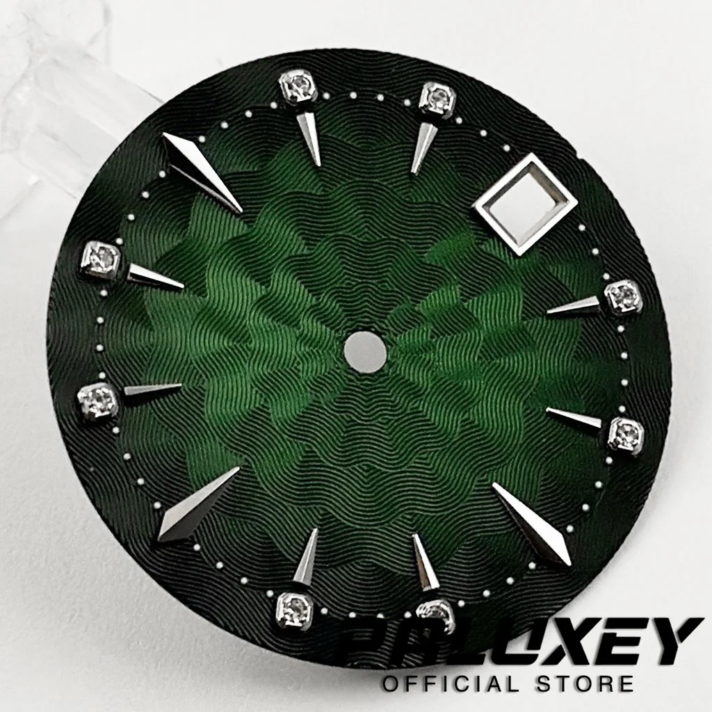29mm Radial Pattern Watch Dial With Diamond Scale Design Women\'s Surface Watch Faces Modified Accessories for NH35 NH36 Movement