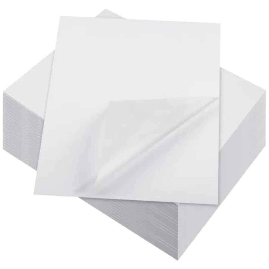 

Бумажные наклейки Washi, белые, портативные, многофункциональные, совместимые с принтерами, полноформатные этикетки размера Letter