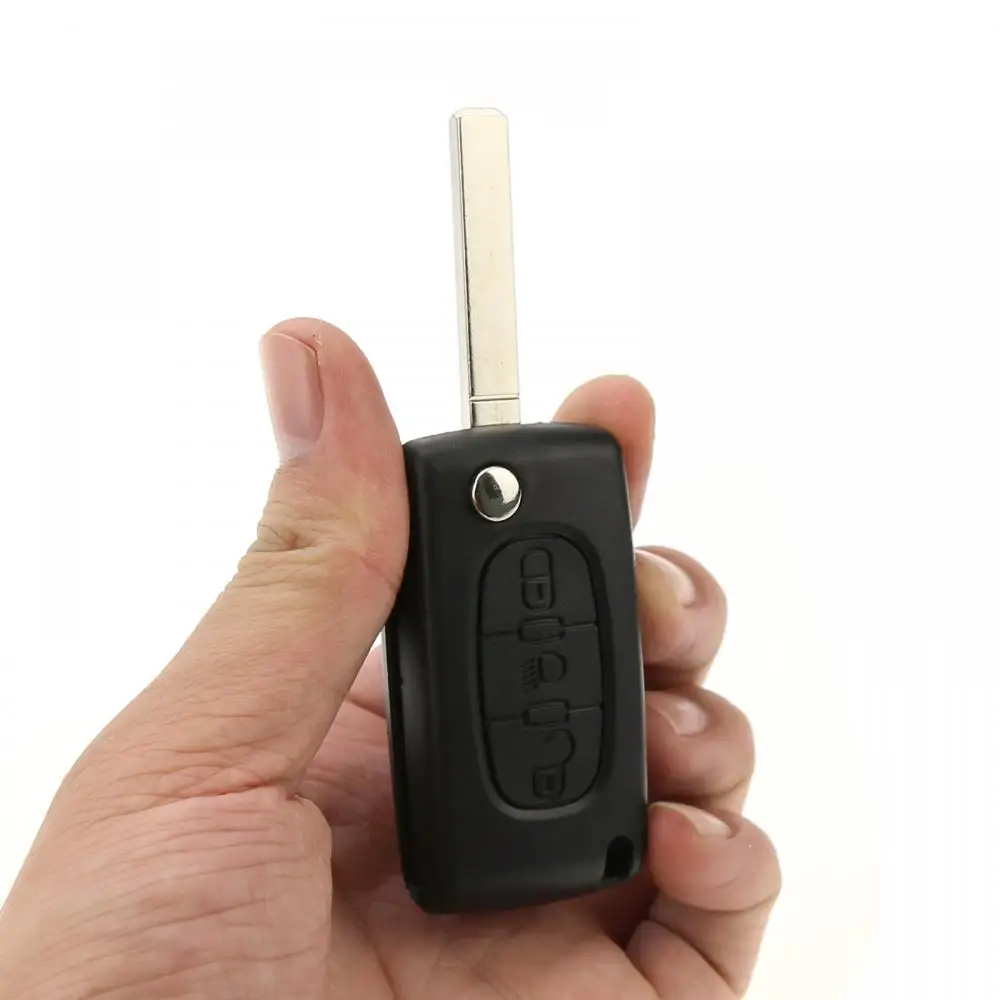 ปลอกหุ้มรีโมทพับได้2ปุ่มสำหรับกุญแจแบบพับ C2 Citroen C3 C4 C5 C6 C8