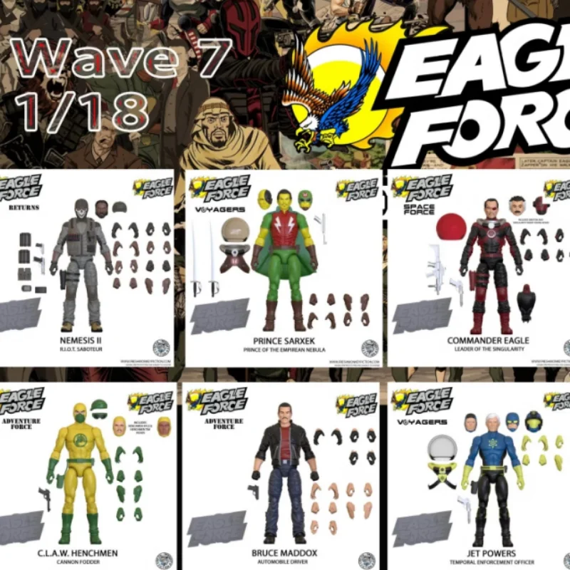 Original 1/18 Eagle Force 4inch Wave 7 Wave 6 40th Anniversary Wave 1 Figure Anime Figure Collection Model For Birthday Gifts