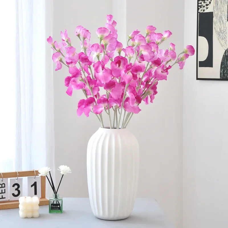 63CM Fragrant Pea Artificial Flower Nordic Home Decoration Living Room Coffee Table Arrangement Flower Arrangement
