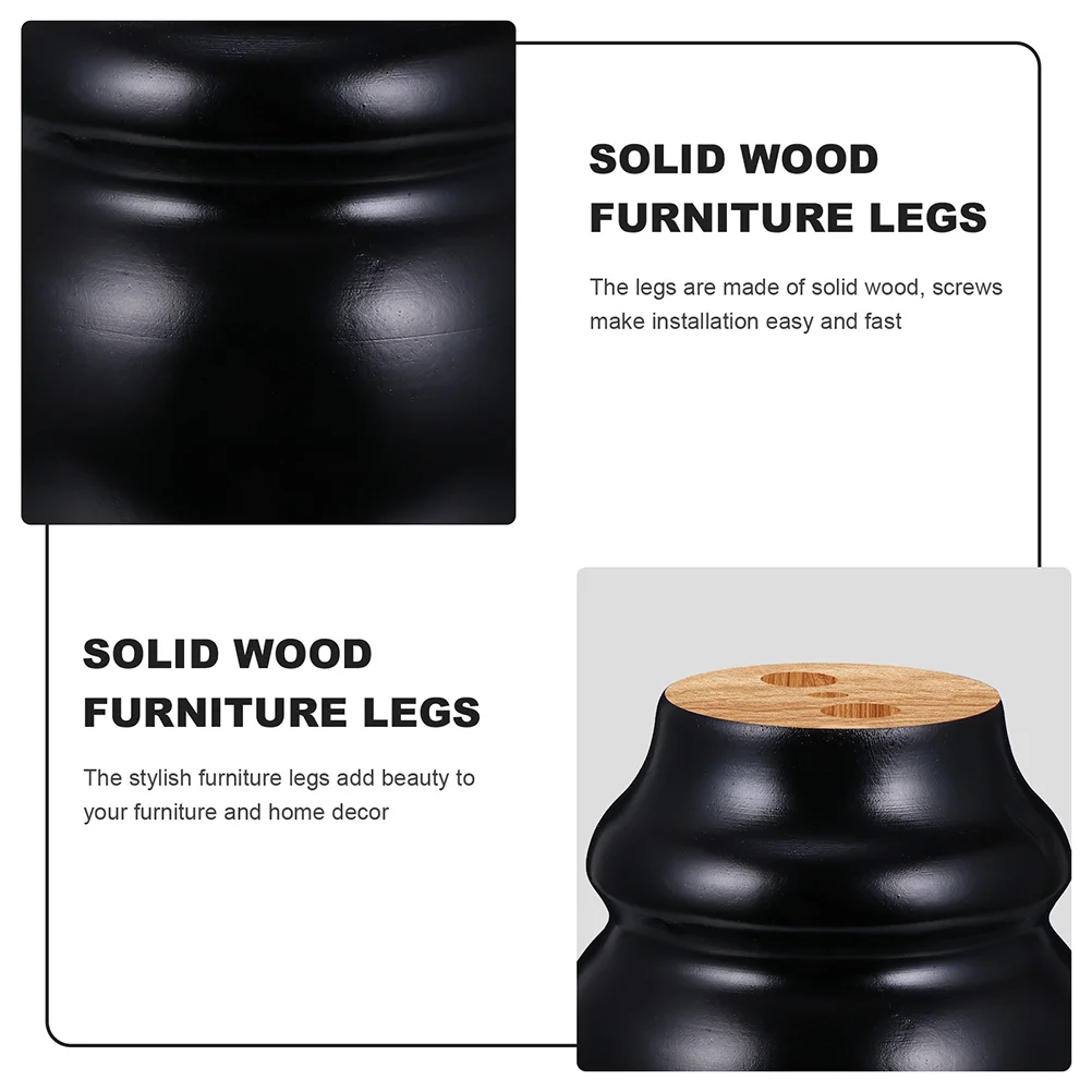 

4pcs Solid Wood Furniture Legs 50Mm Screw-On Replacement For Sofa Table Cabinet Diy Wooden Feet Decorative Chair Leg