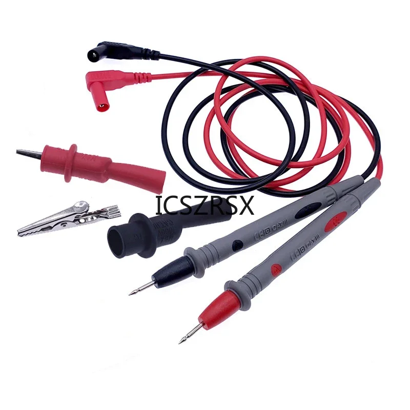 1 pair 10A 20A Digital Multimeter probe Soft silicone wire Needle tip Universal test leads with Alligator clip