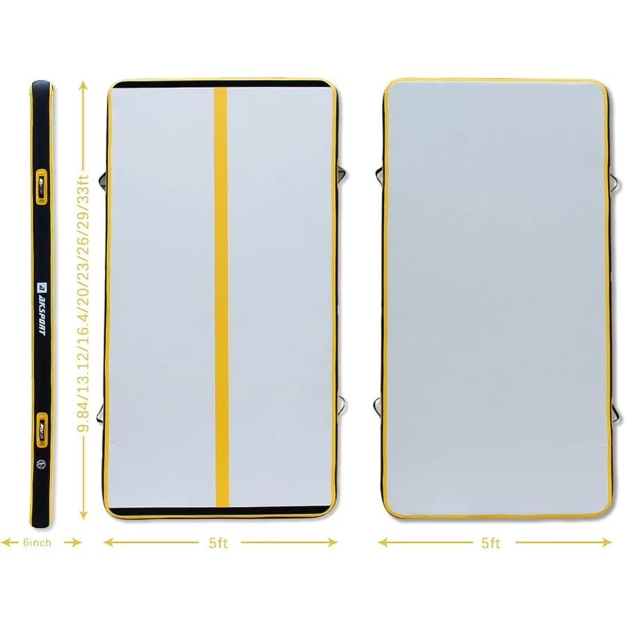 แผ่นรองออกกำลังกายแบบเป่าลม พร้อมปั๊มลม สำหรับใช้ในบ้าน ฝึกซ้อมยิมนาสติก เชียร์ลีดเดอร์