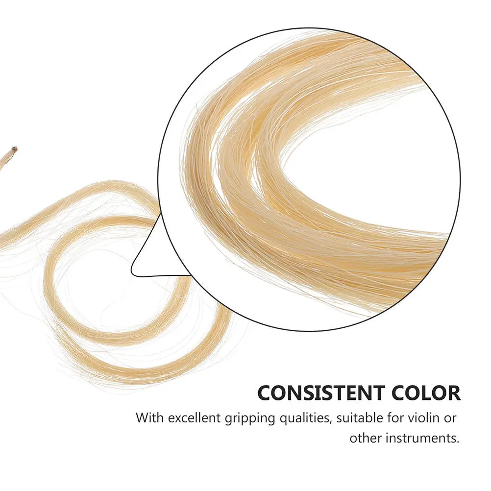4Pcs Natural Horsehair Violin Bow Hair 74Cm Easy Replace Universal Length for Violin Viola Cello String Instruments Tone Clarity - view 6