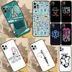 Medical Doctor Nurse Case For iPhone 11 12 13 14 15 16 Pro Max Cover For iPhone 13 12 Mini XR X XS Max Plus