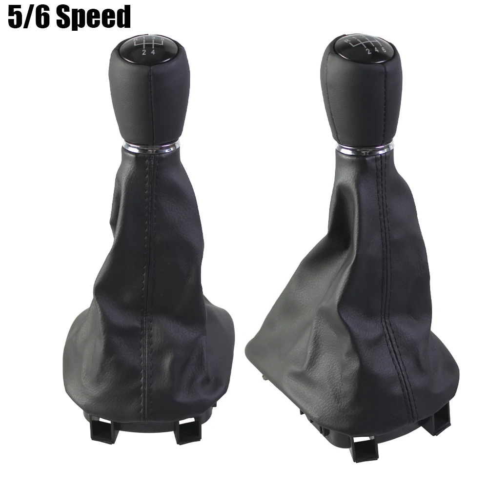 

5 / 6 Speed 12mm PU Leather Car Gear Shift Knob with Gaiter Boot Cover For Seat Leon 1 MK1 Toledo II MK2 1998-2005