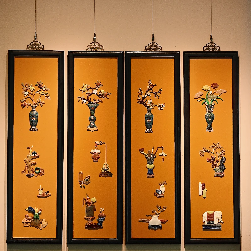 Four screens hanging screen Wenwan collection gifts decorative gifts