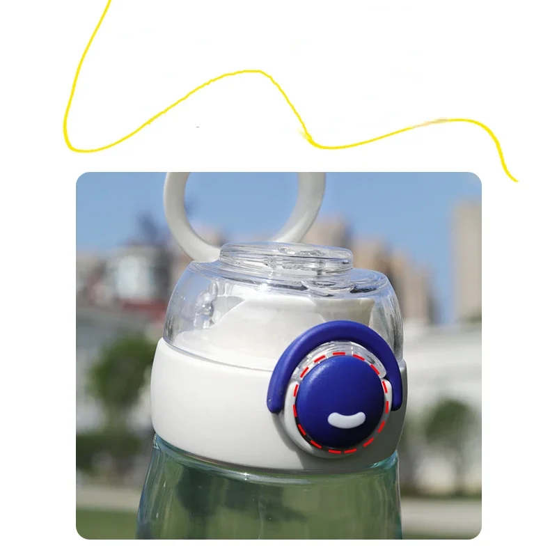 Stylish Portable Plastic Water Bottle for Kids and Adults - High-Temperature Resistant & Shockproof School Drinking Cup