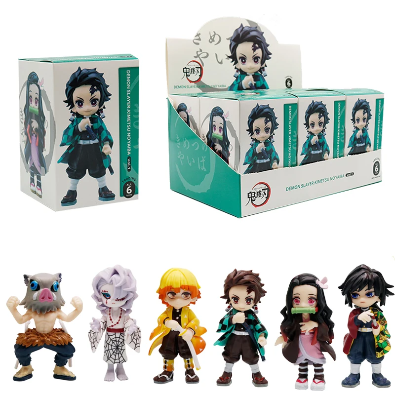 Hot MINISO Genuino Bushiroad Palverse D emon Slayer: Kimetsu No Yaiba Anime Figura Cieca Scatola Vol.1 Ornamento Giocattolo Regalo ﻿