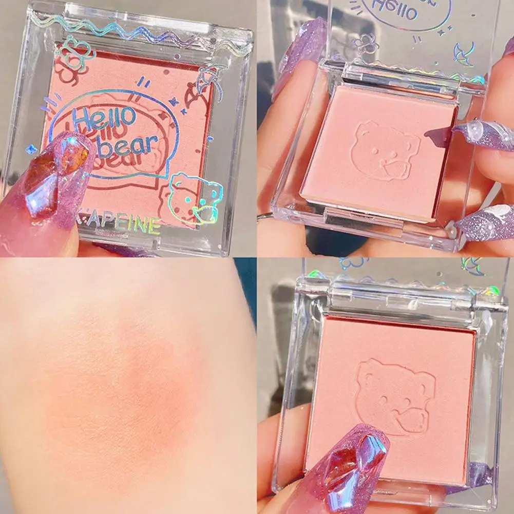 Girl Makeup Soft Powder Blush Naturally Pigmented Matte Cosmetics Blush Face Powder Monochrome Blusher Blusher Contour I1W0