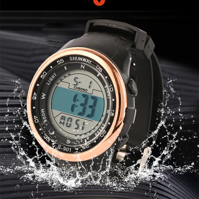 Sport Electronic Men Watch Waterproof 50M Swimming Diving Student Digital Watches LED Shockproof Luminous Stainless Steel Clock