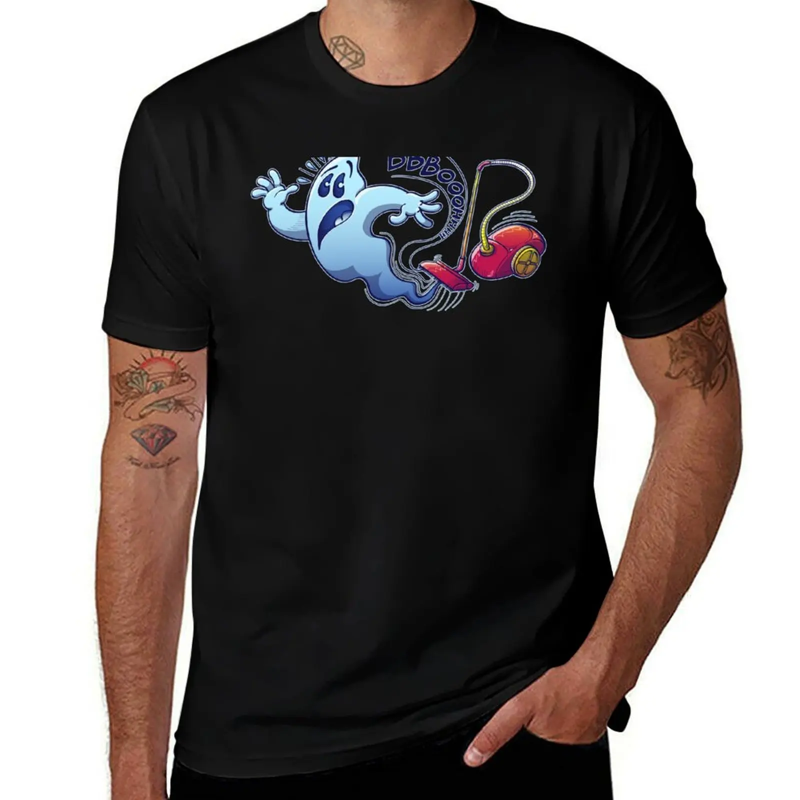Ghost Vacuum Cleaner Nightmare T-Shirt Casual Pattern Print Tee Shirt T-Shirt