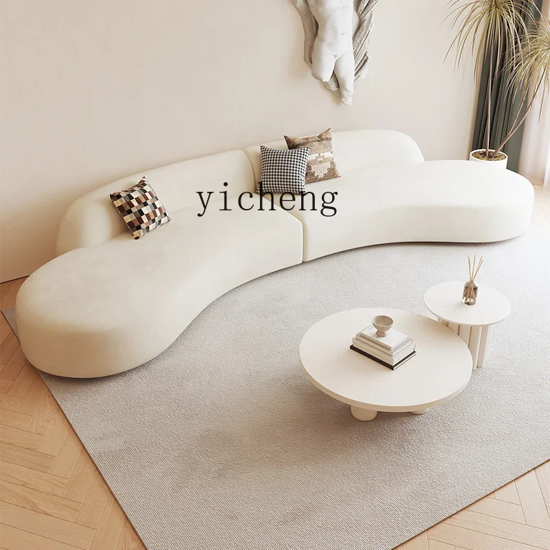 ZC semi-circular curved sofa sitting area reception beauty salon sales office homestay hotel lobby club sofa