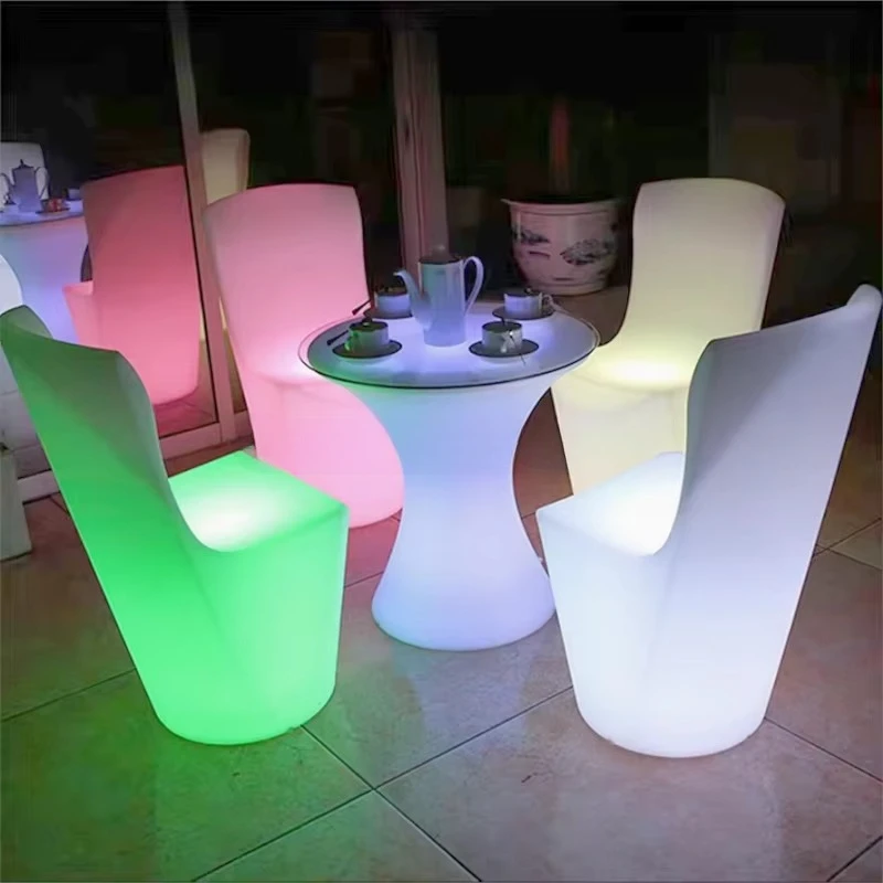 LED Battery light Remote glow led furniture new design wedding led tables chairs party event bar 16 RGB colors