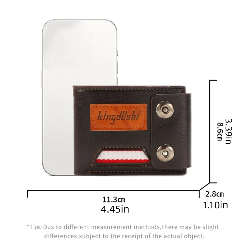 Große Kapazität Männliche Kurze Brieftasche Anti-Diebstahl Zipper PU Leder Karte Halter Koreanischen Stil Magnetische Schnalle Einfarbig Karte Tasche