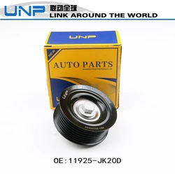 Drive Belt Idler Pulley for NISSAN GT-R R35 370Z 3.5L 2005-2009 INFINITI G37 Q50 Q70 EX37 M37 OE: 11925-JK20D 11925JK20D