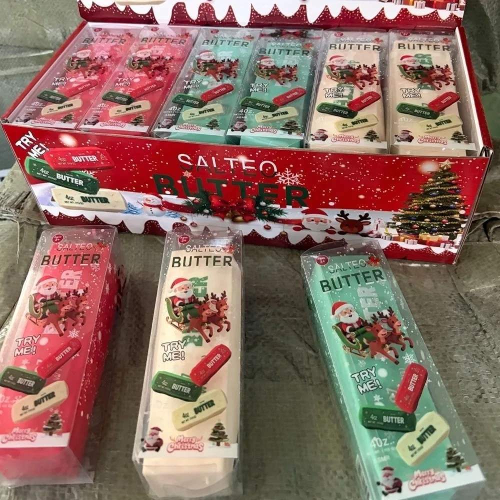 Crunchy Butter Stick Squeezed Christmas Theme Sound Effects Butter Stick Squishy Comfortable Hand Relax Crackling Butter Bar
