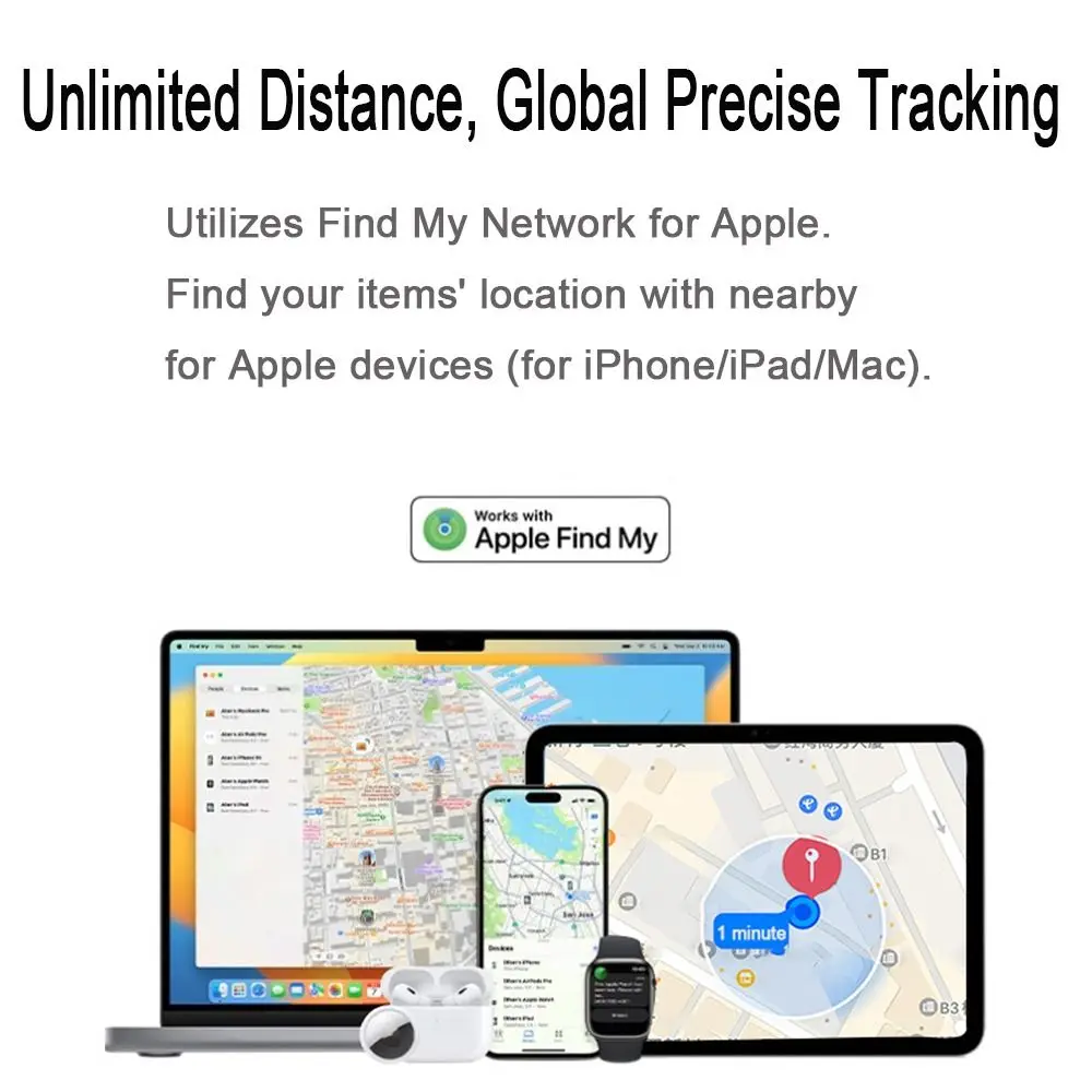 ファインダーガジェット グローバルポジショニング スマートタグトラッカー 超長バッテリー寿命 ポータブルペットトラッカー ミニロケーター IOS専用