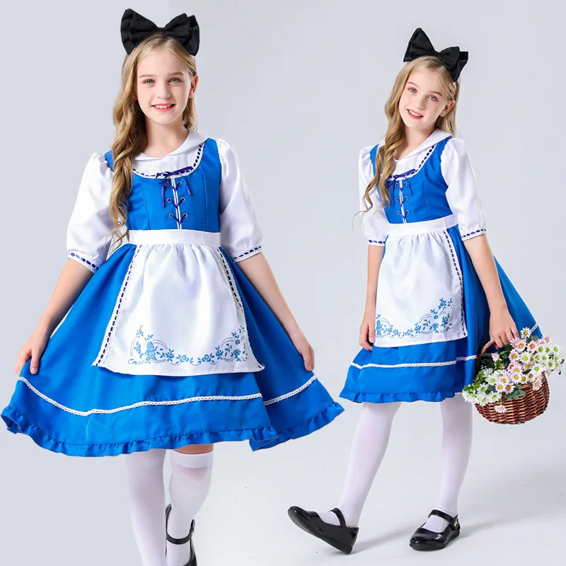 

Halloween Fancy Masquerade Costume Children Cosplay Party Maid Dress