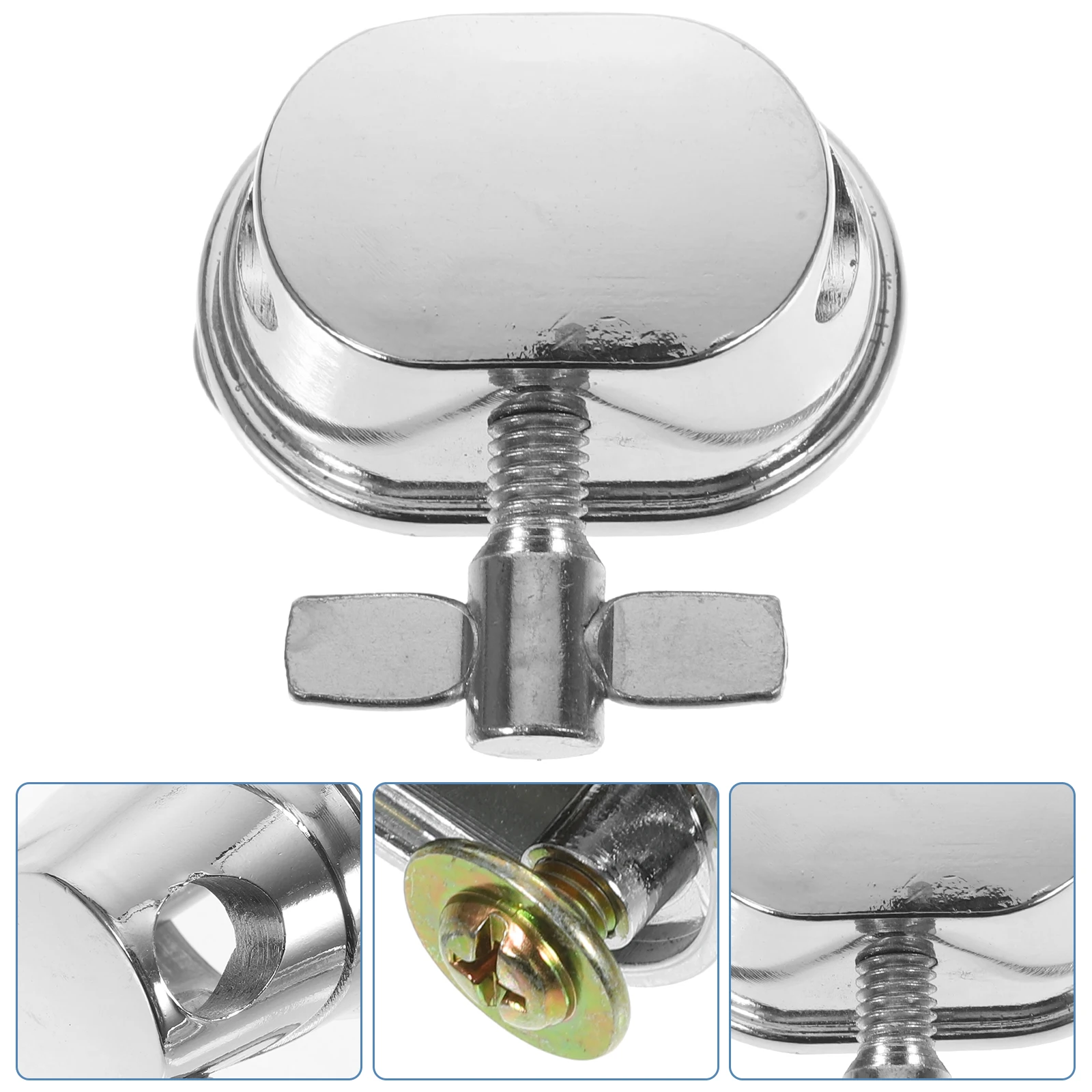 

Adjustable Stand Mount Bracket 29Mm For Tom Drum Kit Floor Leg Holder Durable Silver Plated Iron Instrument Parts Stand Drum Set