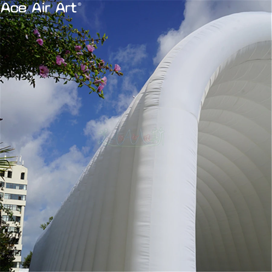 Tragbares Riesiges Weißes Event-Zelt, Party-Dekoration, Outdoor-Werbung Tunnel-Stand, Temporärer Unterstand Aufblasbarer Torbogen