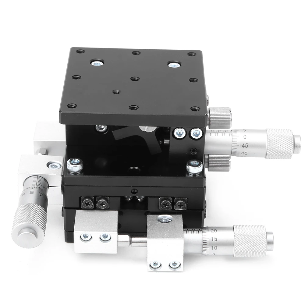 LD60-LM XYZ 3-محور دليل المرحلة الخطية التشذيب ضبط انزلاق الجدول 60x60 مللي متر التشذيب تحمل ضبط