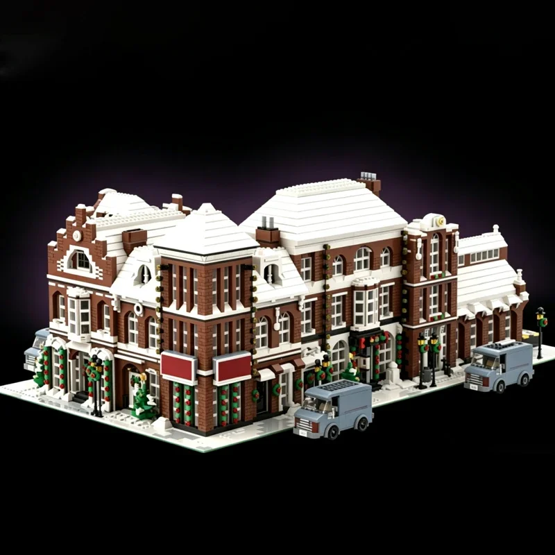 City Street View Model MOC Building Bricks Toy Factory Residential Modular Technology Gifts Holiday Assemble  Suit Toys